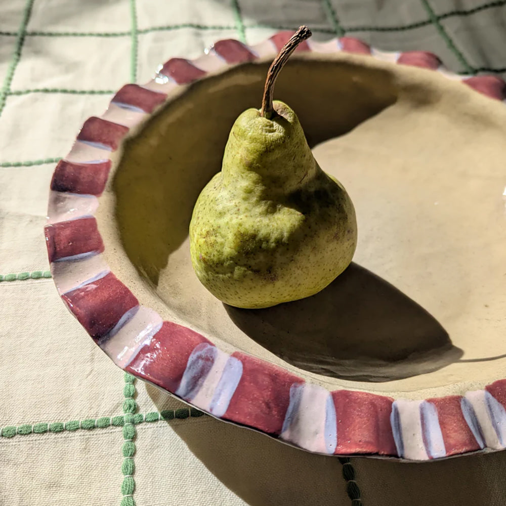 Baby-Pink-Burgundy-Frill-Serving-Bowl