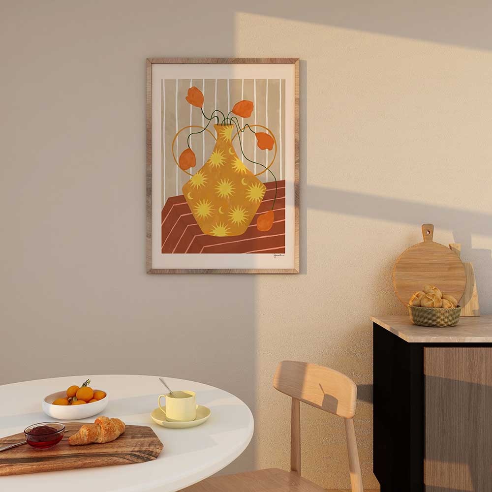 Orange-Flowers-in-Sun-Vase-Print