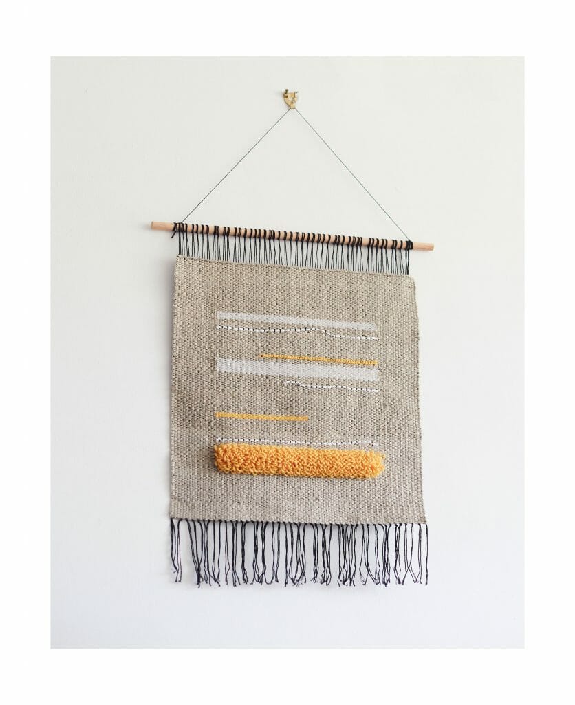 viivat-wall hanging-handwoven-wool-nylon