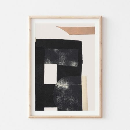 karn-II-print-black-white-beige-abstract-wall-art