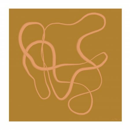 trace-19-art-print-line-drawing-yellow-ochre-pattern
