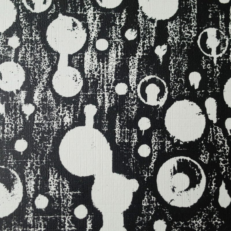 so-it-goes-woodcut-print-dots-circles-black-white-paper-printmaking-art