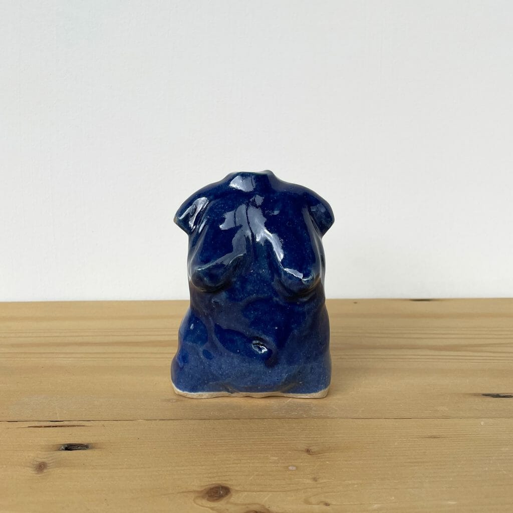 woman-ceramic-blue-glaze-handmade-pottery-clay-figure