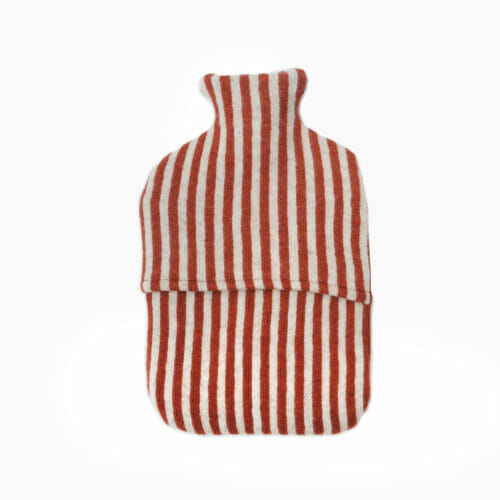Rust Bold Stripe Hot Water Bottle Artists and Objects