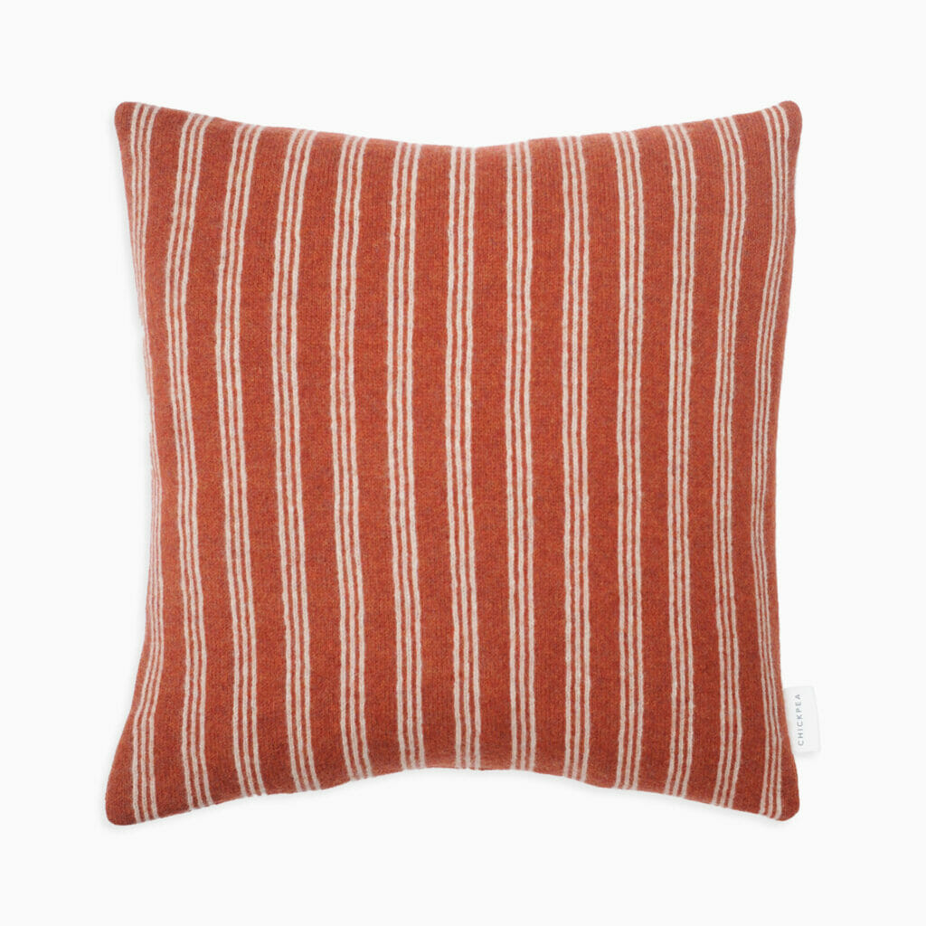 rust-ticking-stripe-cushion