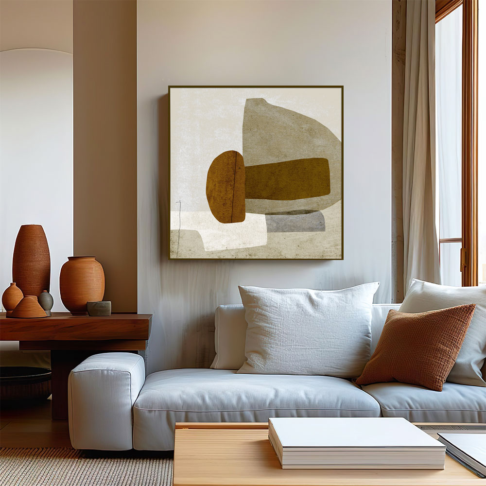 Neutrals-Abstract-Framed-Print