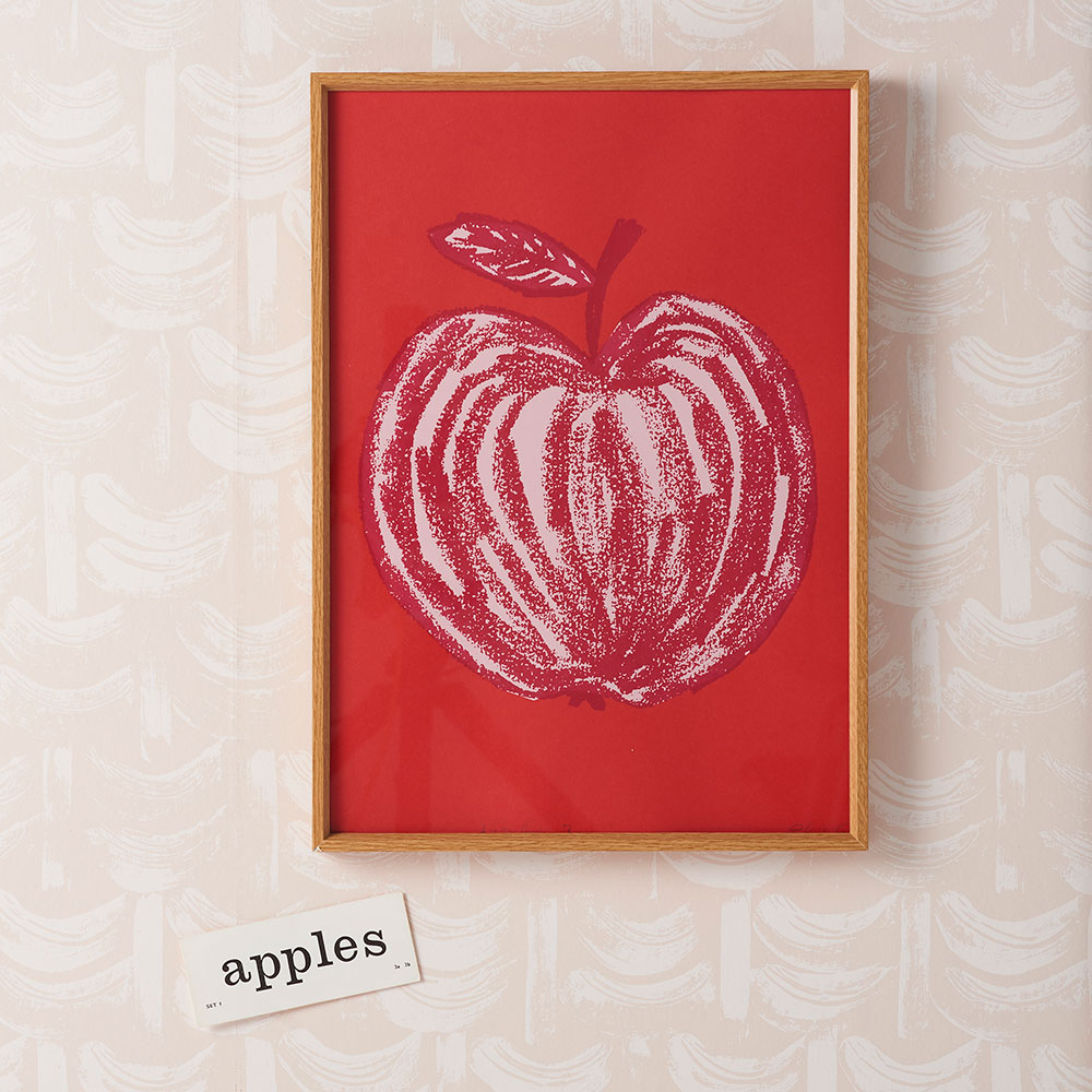 A-is-for-Apple-Braeburn-Red-Screen-Print