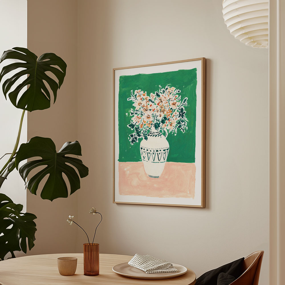 Emerald-Peach-and-Maple-Floral-Vase