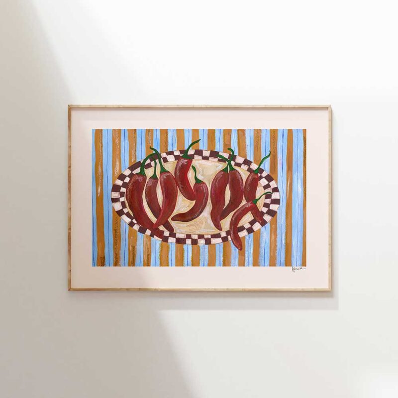 Spicy-Chilli-Plate-Print-by-Frankie-Penwill