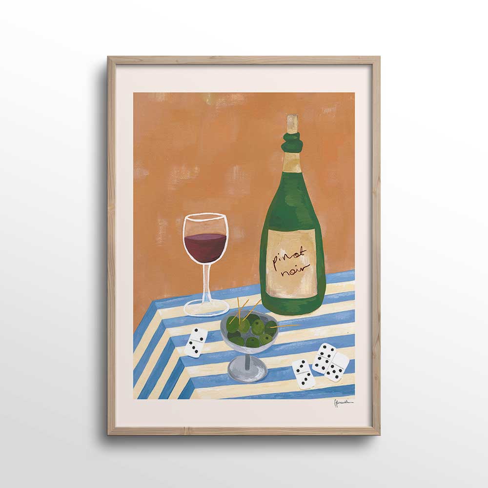 Dominoes-Olives-&-Pinot-Noir-Print-by-Frankie-Penwill