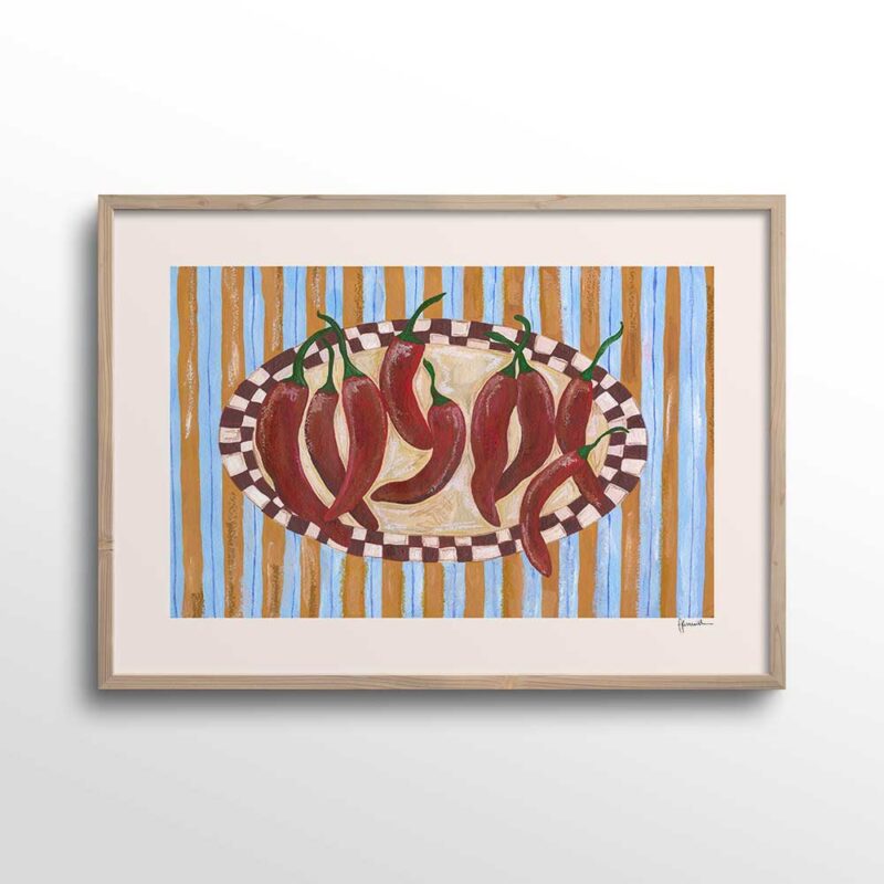 Spicy-Chilli-Plate-Print-by-Frankie-Penwill